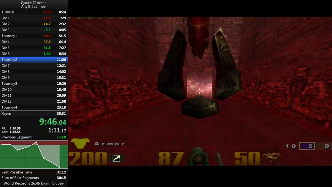 Quake III Arena Speedrun in 34:46 смотреть онлайн