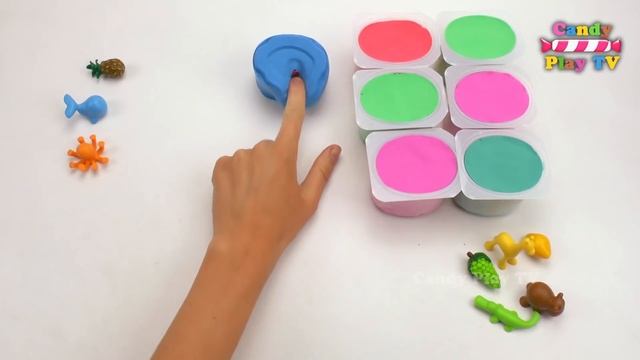 Learn Colors with Yogurt Surprise Kinetic Sand | Learn Names of Fruits and Vegetables With Toy смотреть онлайн