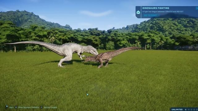 Carnotaurus VS Indominus Rex - Jurassic World Evolution смотреть онлайн