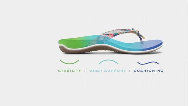 Vionic Floral Thong Sandals Bella II on QVC смотреть онлайн