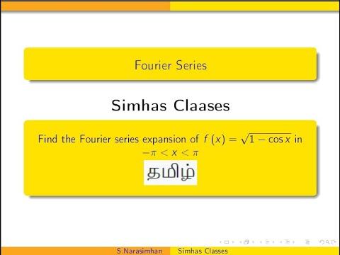 Find the Fourier series of f(x)=sqrt{ 1-cos{x}} in (-pi , pi) смотреть онлайн