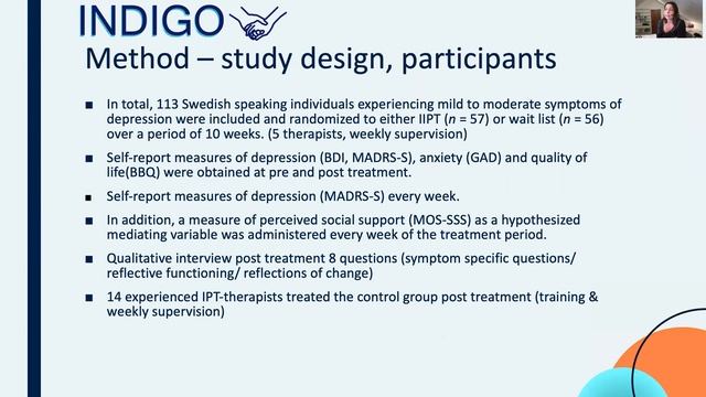 THE INDIGO STUDY – KIND OF BLUE. A RCT of Internet Delivered IPT to Improve Depression. смотреть онлайн