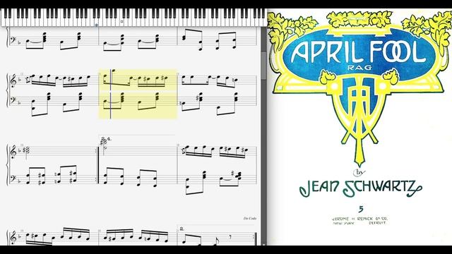 April Fool Rag by Jean Schwartz (1911, Ragtime piano) смотреть онлайн