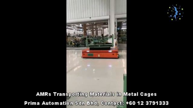 AMR Transporting Raw Materials in Metal cages смотреть онлайн
