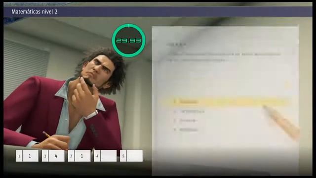 Respuestas Examenes YAKUZA LIKE A DRAGON MATEMÁTICAS NIVEL 2