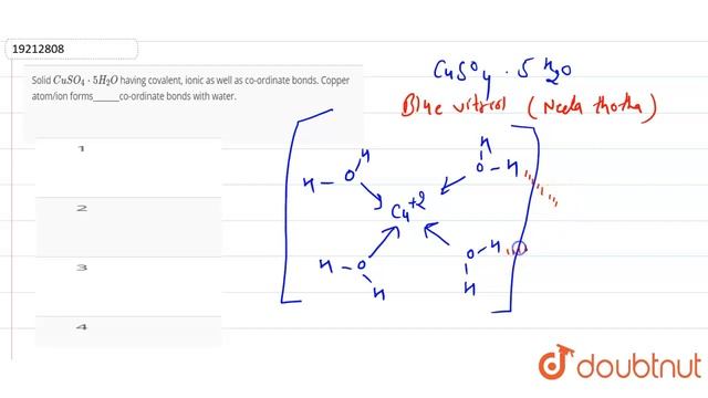 Solid `CuSO_(4)*5H_(2)O` having covalent, ionic as well as co-ordinate bonds. Coppe смотреть онлайн