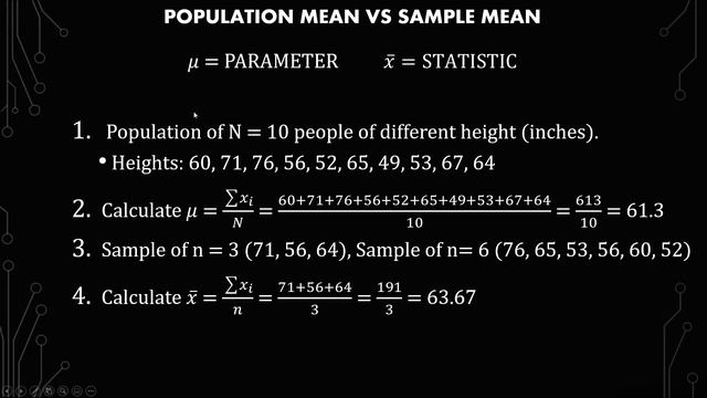 Population Mean And Sample Mean (Explanation and Walkthrough Example) |Statistics смотреть онлайн