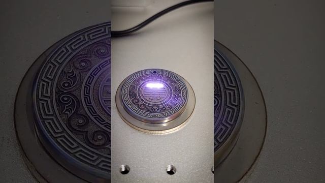 Лазерная гравировка амулета Jpt 20w. Двойная удача + дракон.