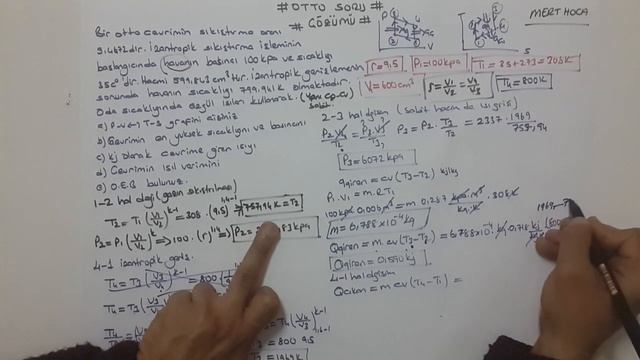 TERMODİNAMİK (2) 15 OTTO ÇEVRİMİ SORU ÇÖZÜMÜ смотреть онлайн