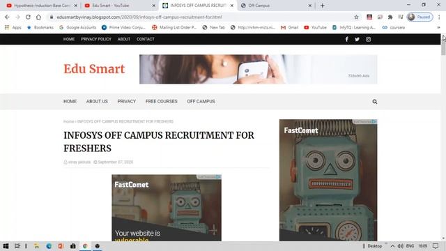 Infosys OFF CAMPUS Drive For Freshers || No Coding Required || Graduates and PG смотреть онлайн