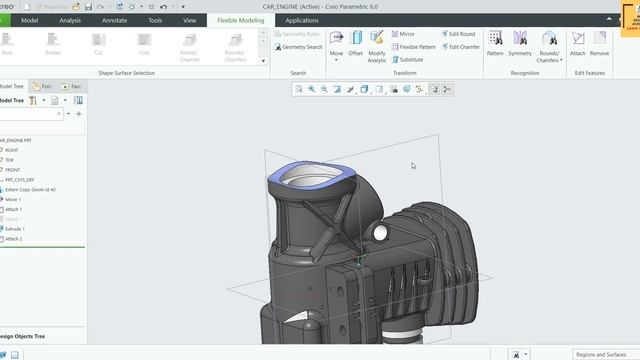 #69 Creo Part Modeling- Attach & Remove In Flexible Modeling смотреть онлайн