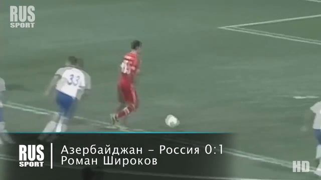 Россия - Азербайджан 1:0 (первый тайм) Роман Широков смотреть онлайн