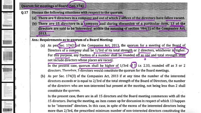 CA FINAL LAW (Question on Sec 174 of Cos. Act) смотреть онлайн