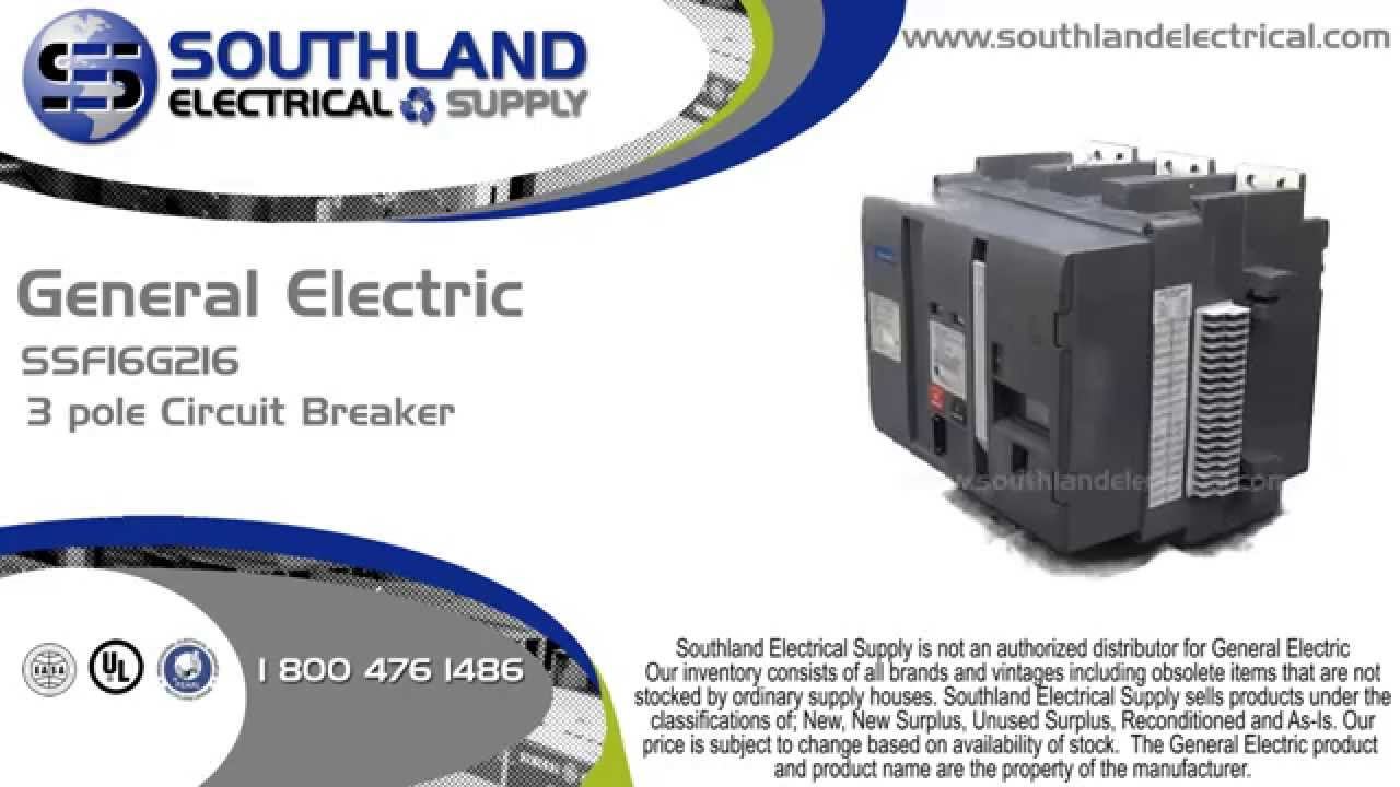 General Electric SSF16G216, 1600 Amp, 600 Volt, 3 Pole Circuit Breaker смотреть онлайн