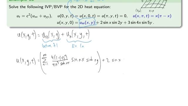Advanced Engineering Mathematics, Lecture 7.3: The heat and wave equation in higher dimensions смотреть онлайн