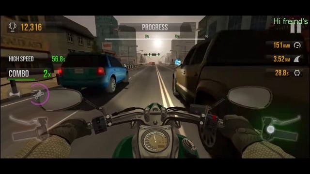 Traffic Rider walk through with VX95 NIGHT | fully fast (Speed) android Oneplus 7t смотреть онлайн