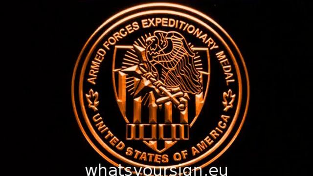 US Armed Forces Expeditionary Medal LED Neon Sign смотреть онлайн