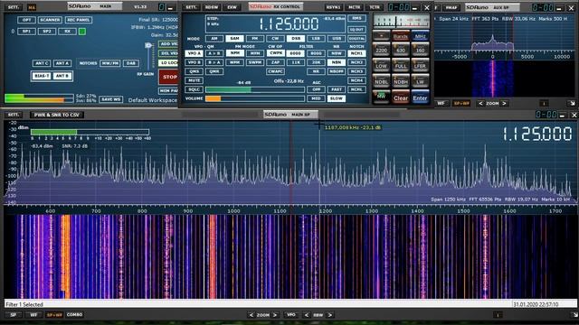 LW and MW bandscan on RSPdx with mini-whip antenna смотреть онлайн