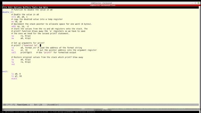 RISC-V - Function calls riscv assembly смотреть онлайн