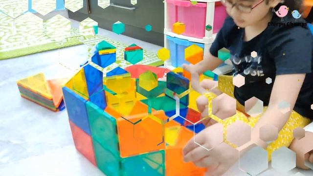 Magnet blocks for kids | Magnettiles | Magnetic building blocks for toddlers | Chirpychamps смотреть онлайн