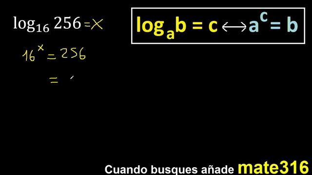 log 16 256 . Logaritmo con definicion смотреть онлайн