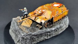 Диорама Немецкий Jagdpanzer IV (L/70) Сборная модель 1/76 (Revell) WWII