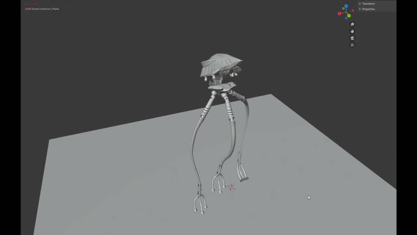 War Of The Worlds Game - New Tripod 3D Model & Walk Animation Variant