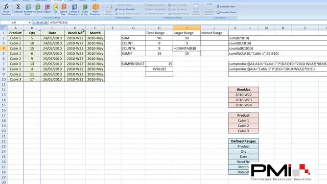 PMi Excel Tutorial 1 - Standard Functions смотреть онлайн