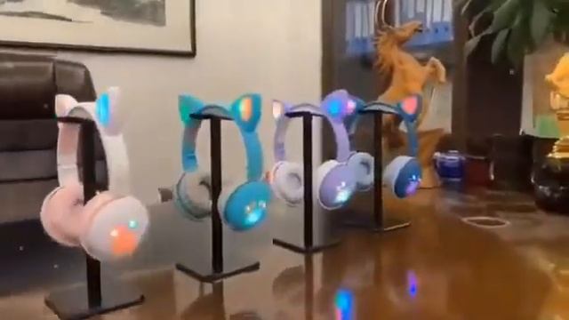 Fone De Ouvido Infantil Headphone Gatinho Luzes Led смотреть онлайн