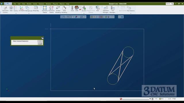 GibbsCAM Geometry Creation Class: Sample 3 Slot Shape (lesson 4 of 14) смотреть онлайн