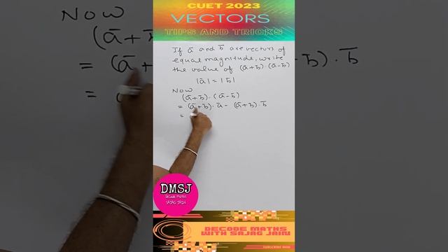Equal Magnitude Vectors: How to Find (a + b) . (a - b ) in Seconds | Common University Entrance Tes смотреть онлайн