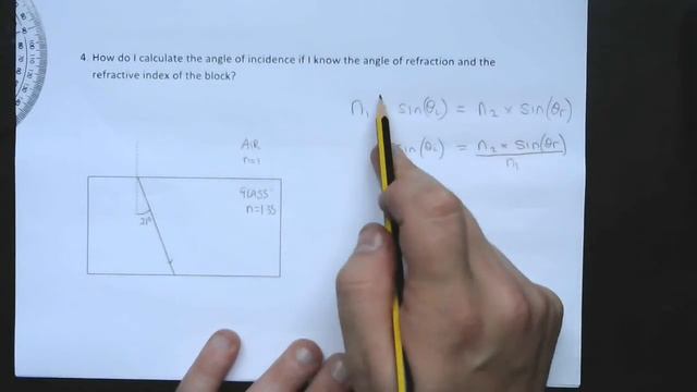 How do i calculate the angle of incidence for a ray travelling in to a glass block смотреть онлайн