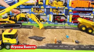 Играем в машинки ! Строительная техника ! Развивашки для детей !