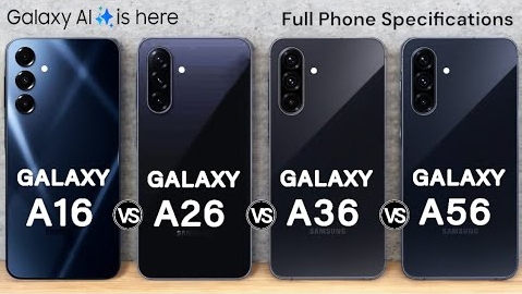 📹 Samsung Galaxy A16 vs Galaxy A26 vs Galaxy A35 vs Galaxy A56 full specs review →