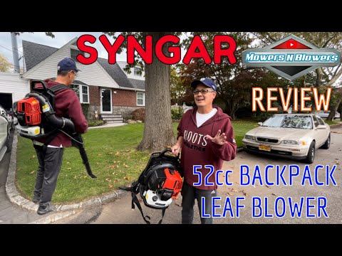 Syngar Backpack Cordless Leaf Blower 52CC 2 Stroke 174MPH 530CFM Gas Powered w/Extention Tube 40:1 смотреть онлайн