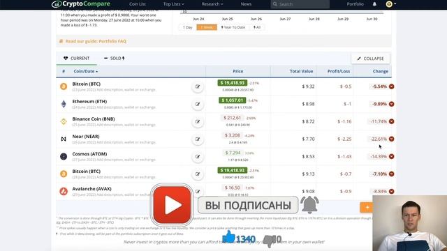 ДЕНЬ 8 | КРИПТО ЭКСПЕРИМЕНТ | ИНВЕСТИРОВАЛ В BTC 10$ смотреть онлайн