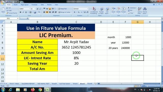 FV Formula in Excel in Hindi !! How to use FV Formula !! Future Value in Excel смотреть онлайн