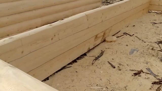 Производство сруба 5 на 6 в лапу полулафет смотреть онлайн