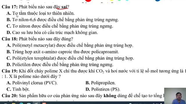 TỔNG ÔN TẬP POLIME VÀ VẬT LIỆU POLIME