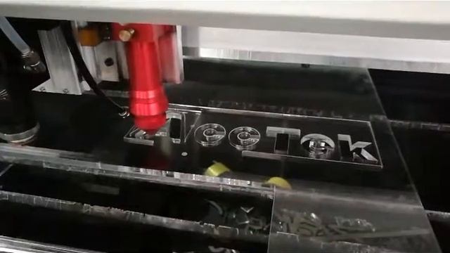 AKJ1325F 2 dual heads steel acrylic fiber laser co2 laser cutting machine ACCTEK смотреть онлайн