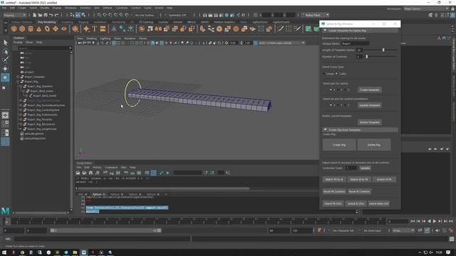 Maya Rigging: Ik spline template script with fk ik rig for Maya смотреть онлайн