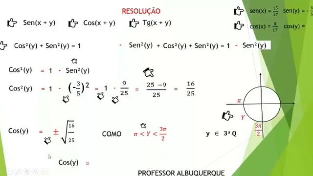 4ª AULA - 1ª PARTE - EXERCÍCIOS, SENO, COSSENO, TANGENTE DA SOMA E DIFERENÇA - TRIGONOMETRIA. смотреть онлайн