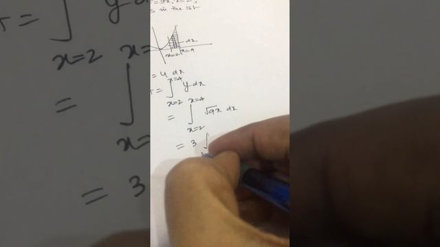 Integral application: Determine area bounded by y^2=9x, x=2 ,x-4 and x-axis. смотреть онлайн