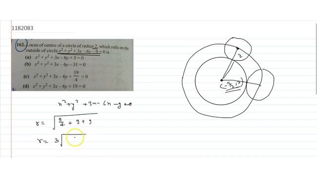 Locus of centre of a circle of radius `2,` which rolls on the outside of circle `x^2 +y^2 + 3x смотреть онлайн