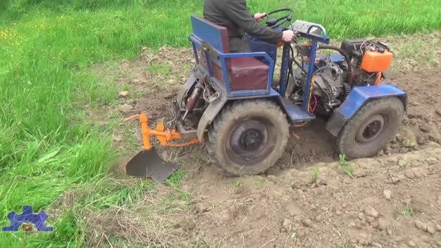 Плуг для самодельного трактора переломки. Дизельный минитрактор, сделанный своими руками 9 лет назад смотреть онлайн