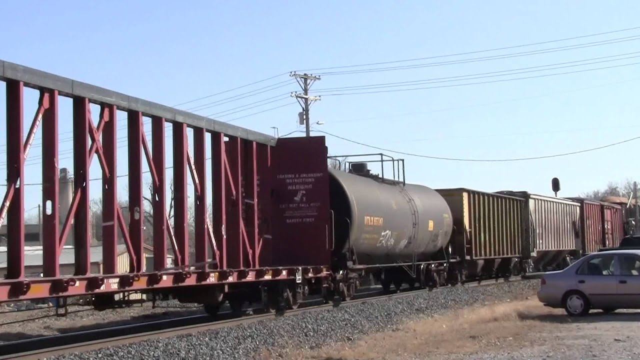 KCS 2805 Dodger Leads Manifest Train Joplin MO 2-3-15