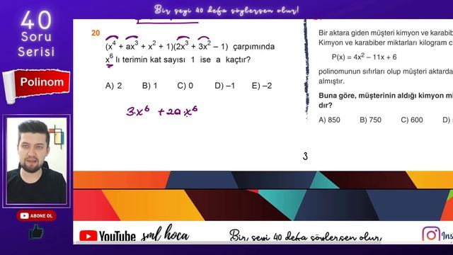 40 SORUDA "POLİNOMLAR" - SML HOCA MATEMATİK смотреть онлайн