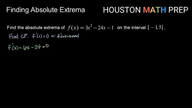 Finding Absolute Extrema on a Closed Interval (Introduction) смотреть онлайн