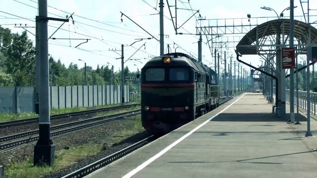 Тепловозы М62-1583 и ЧМЭ3-5386 / Diesellocs M62-1583 and CHME3-5386 смотреть онлайн