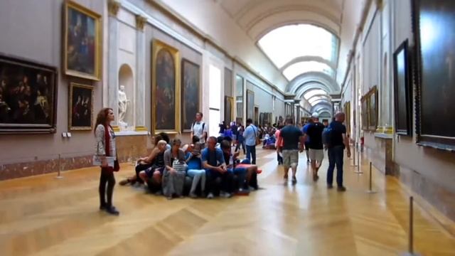 LOOKING FOR MONA LISA GIOCONDA museu LOUVRE PARIS with TimeLapse Effects HD mp4 смотреть онлайн